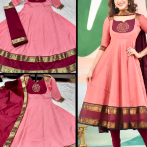 Anarkali with Embroidery blended & Traditional Dupatta