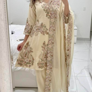 Plazzo & Dupatta Set Fendy Silk Embroidery Sequins