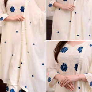 White Kurti Set