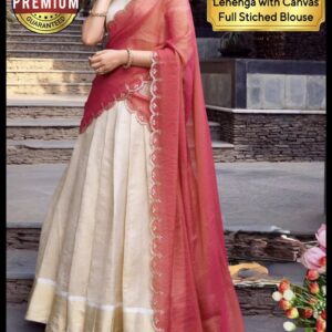 Jacquard Chex Silk Lehenga