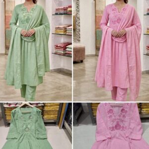 Slub Cotton Summer Kurti Set