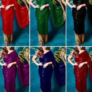Blockbuster Bollywood Celebrity Saree with Heavy Sequins