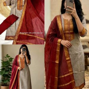 Premium Silk Cotton Ethnic Wear Outfit