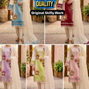 Pure Cotton Original Shifly Work Pakistani Suit