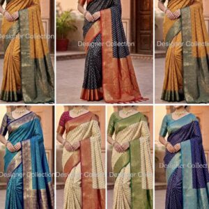 Georgette Banarasi Silk Saree Single Border - Stitched blouse