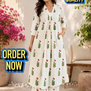Pink Blossom Cotton Long Top