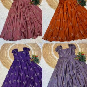 Festive Wear Maxi Gown “Sparrow” Embroidered With Beads